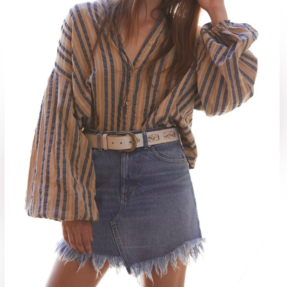 Free People Bailey Demin Mini Skirt
